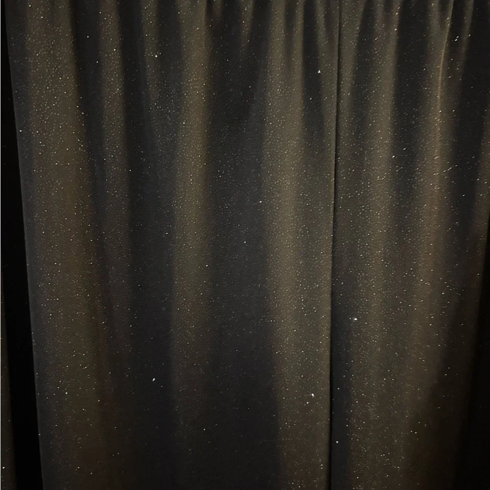 Dress Barn Black Shimmer Flowing Wide-Leg Palazzo Pants Sz 18/20